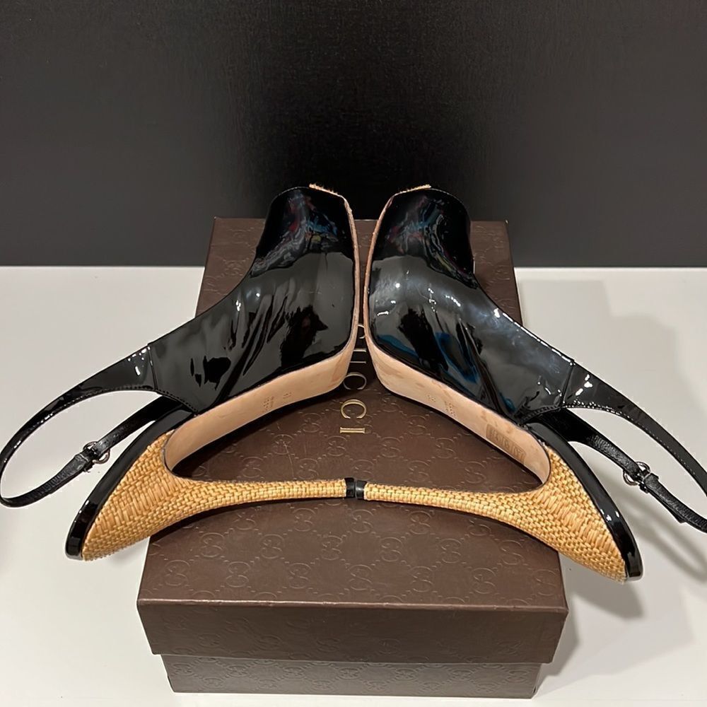 Gucci Patent Peep Toe Heels - Picture 6 of 10